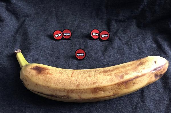 Binary Ninja Enamel Pins Banana For Scale (it was a bit banana)